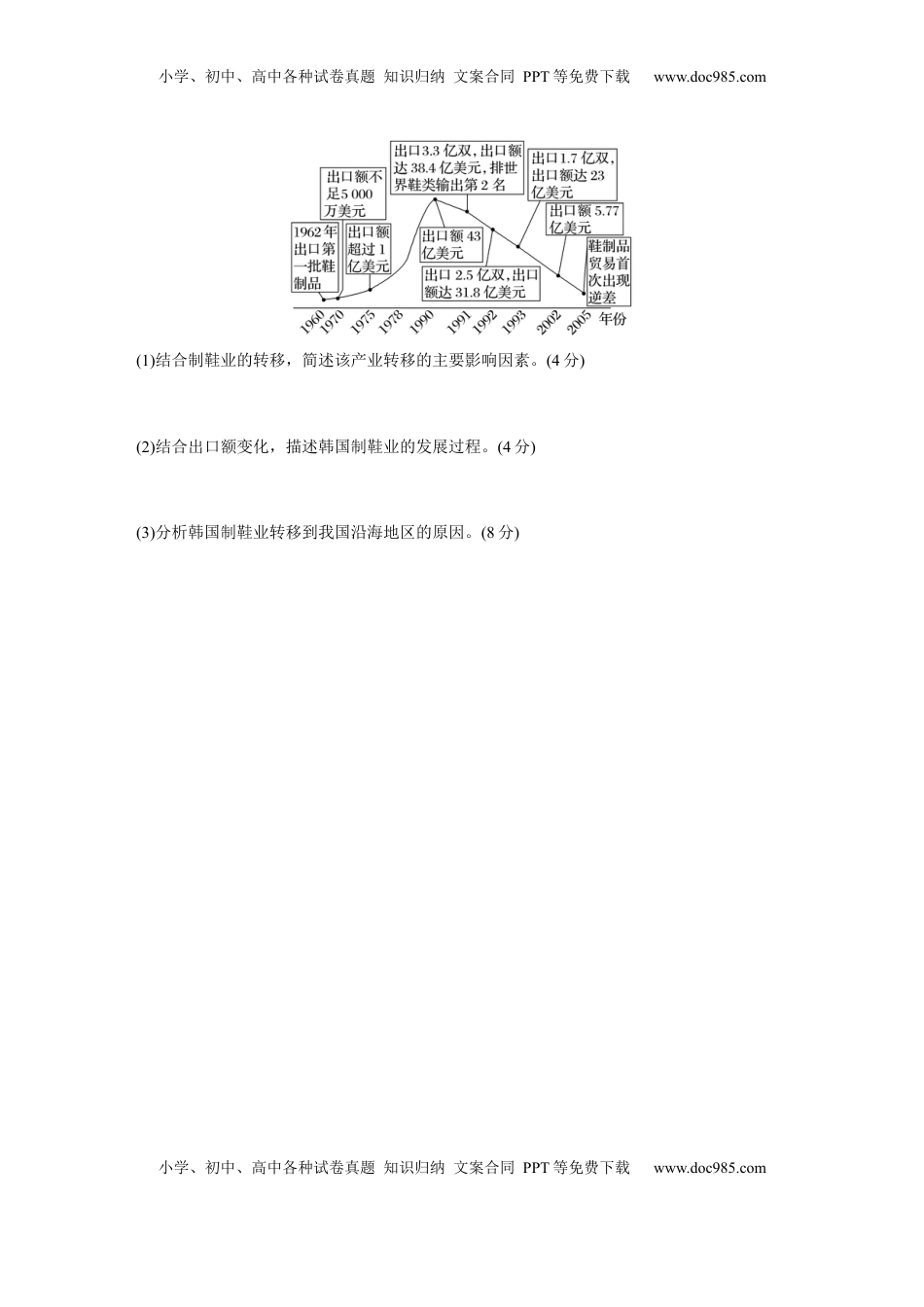 高考地理复习  第四章　训练65　产业转移.docx