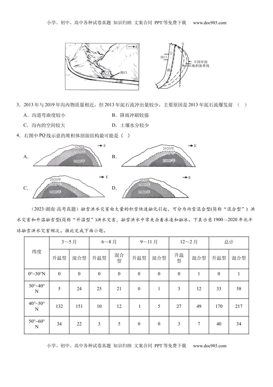 高考地理复习  第19讲 自然灾害与地理信息技术（原卷版）.docx
