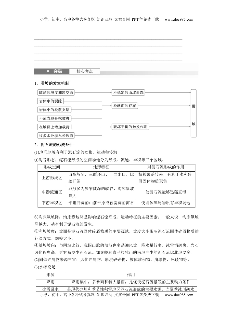 高考地理复习  第七章　课时40　地质灾害.docx