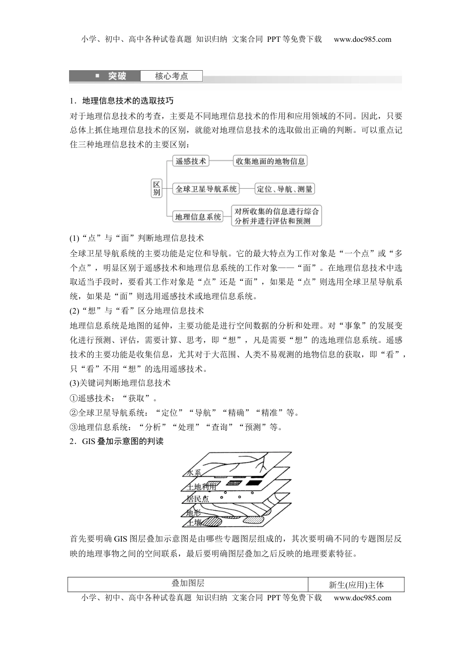高考地理复习  第一章　课时4　地理信息技术的应用 (1).docx