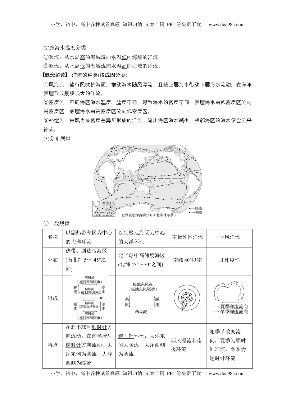 高考地理复习  第四章　课时24　海水的运动 (1).docx