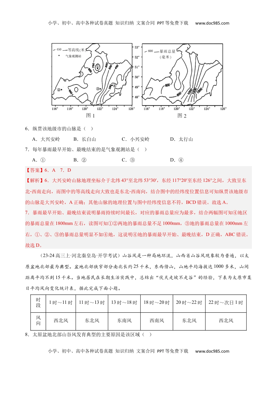 高考地理复习  专题20 中国的地形与地势（专项训练）-【必刷题】2025年高考地理一轮复习区域地理专项训练（解析版）.docx