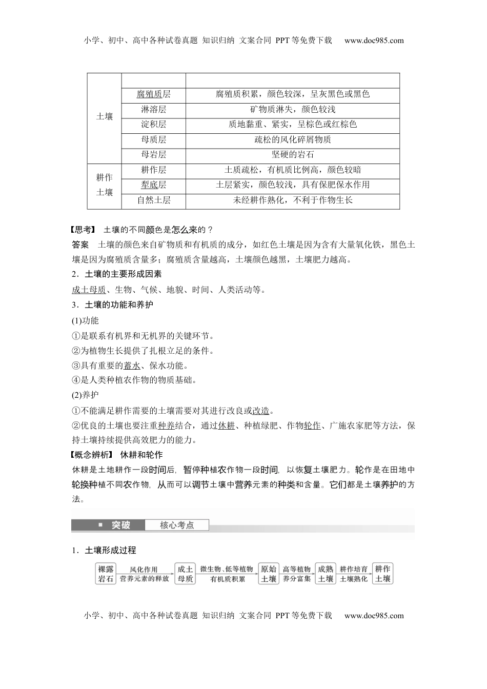 高考地理复习  第六章　第1讲　课时35　土壤 (1).docx