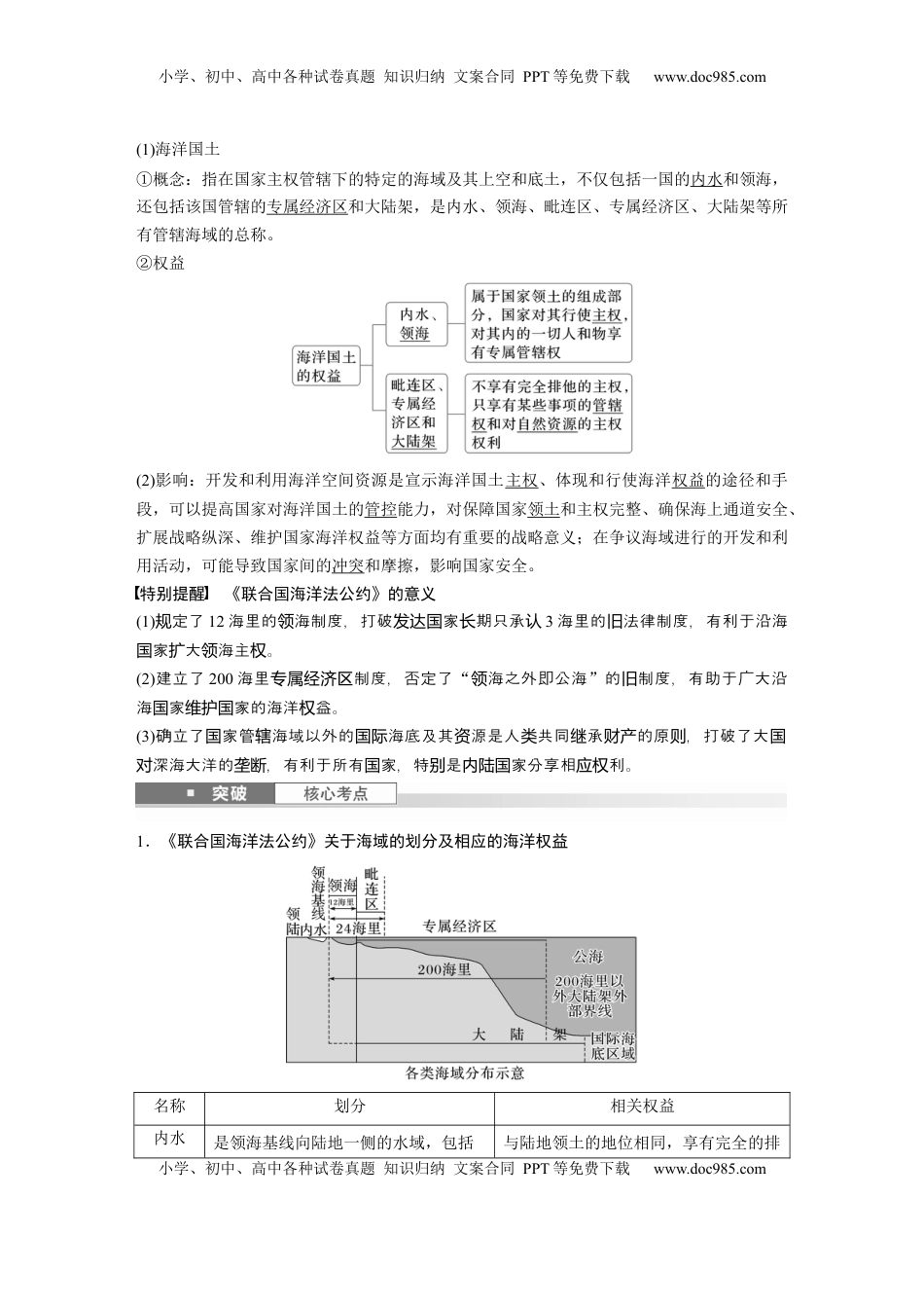 高考地理复习  第一章　课时71　海洋空间资源开发与国家安全 (1).docx