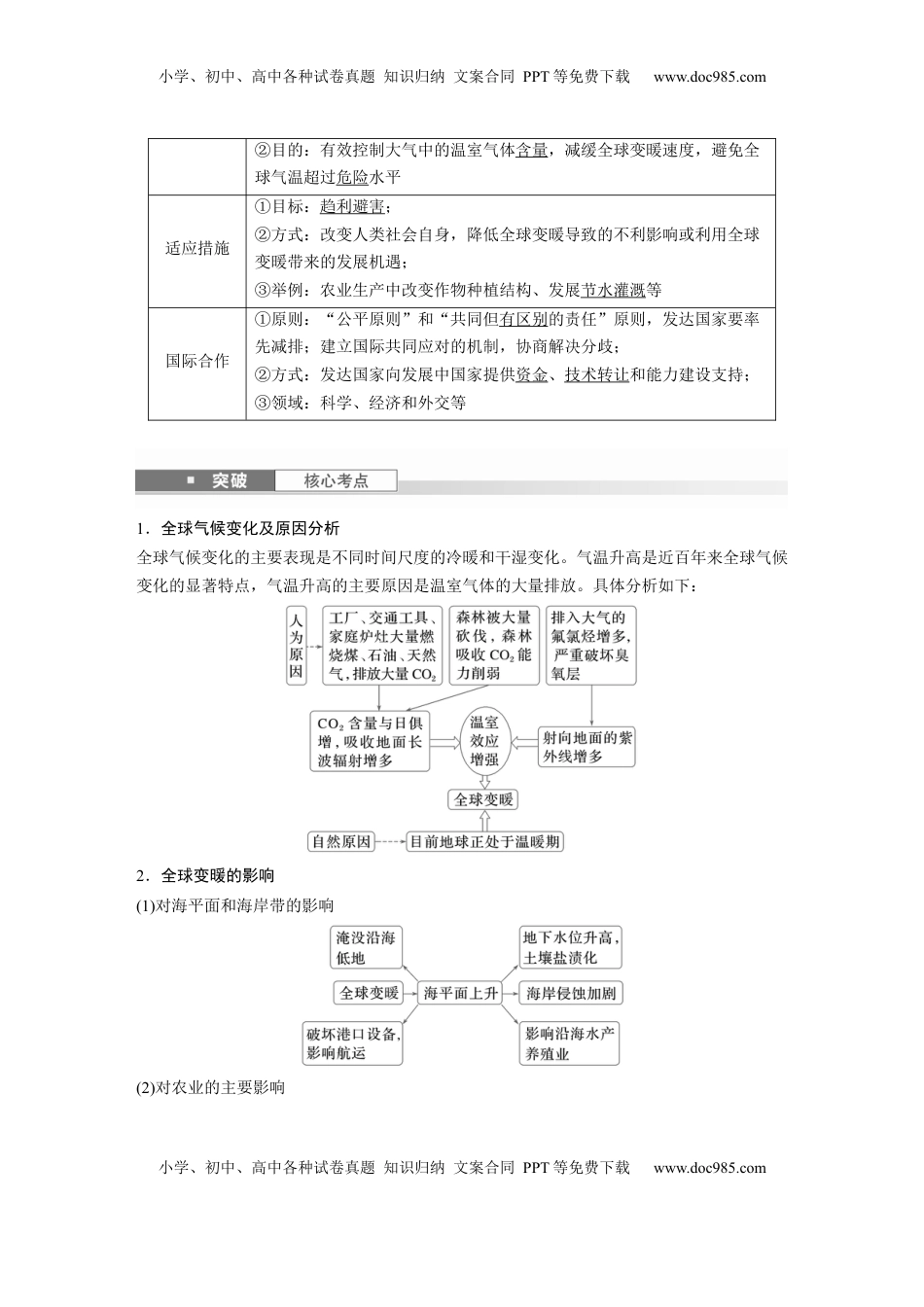 高考地理复习  第二章　课时74　全球气候变化与国家安全 (1).docx