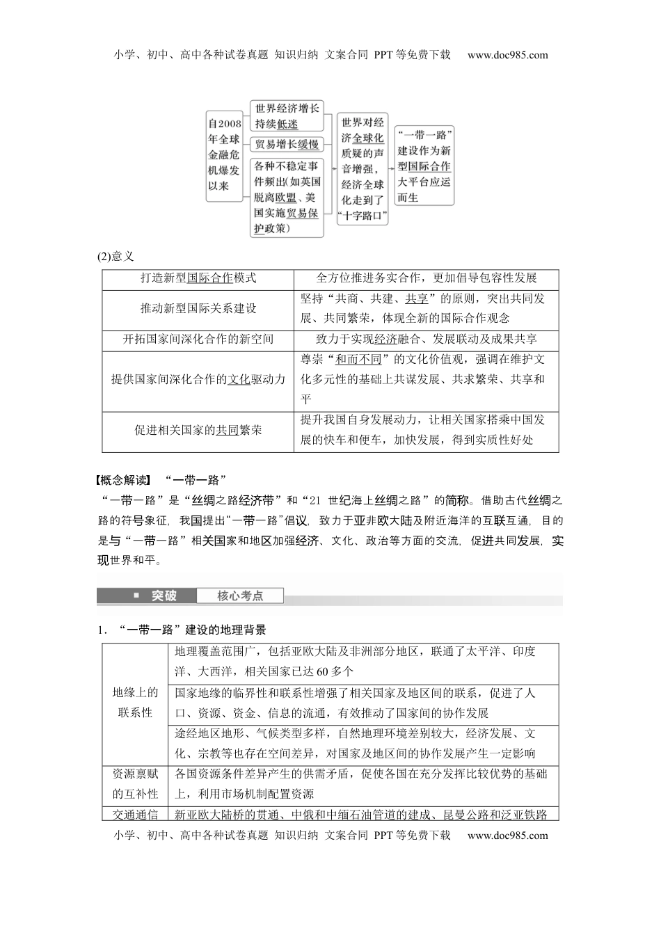 高考地理复习  第四章　课时66　国际合作 (1).docx
