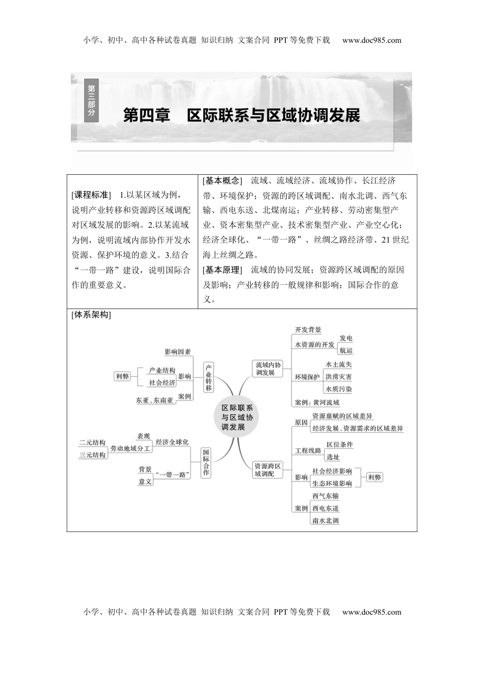 高考地理复习  第四章　课时63　流域内协调发展 (1).docx