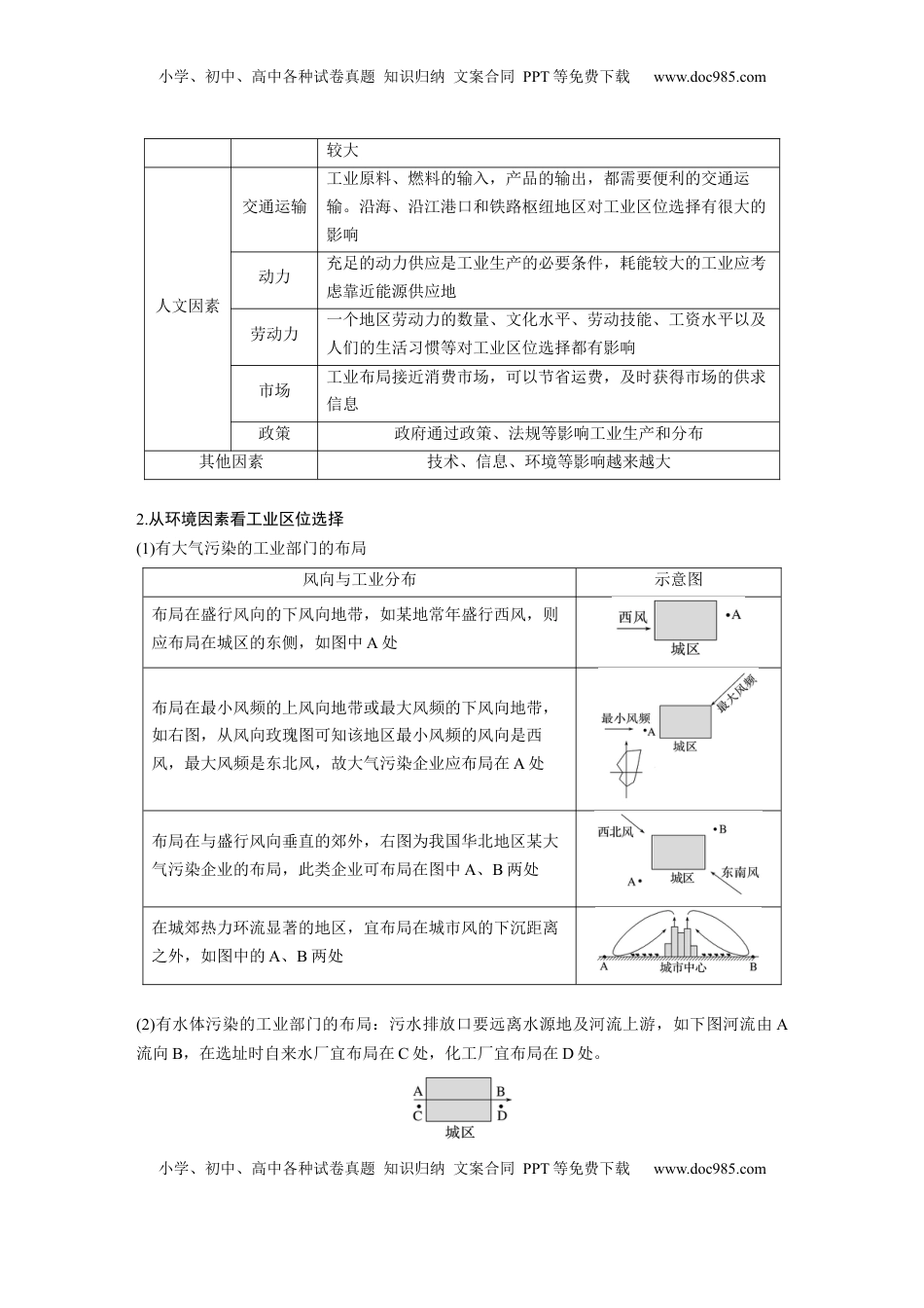 高考地理复习  第三章　第2讲　课时48　工业区位因素 (1).docx