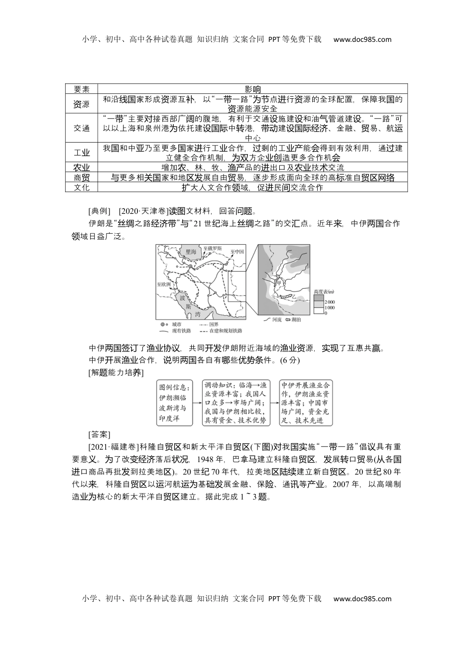 高考地理复习  2025届高中地理人教版一轮复习第70课时导学案：国际合作.docx