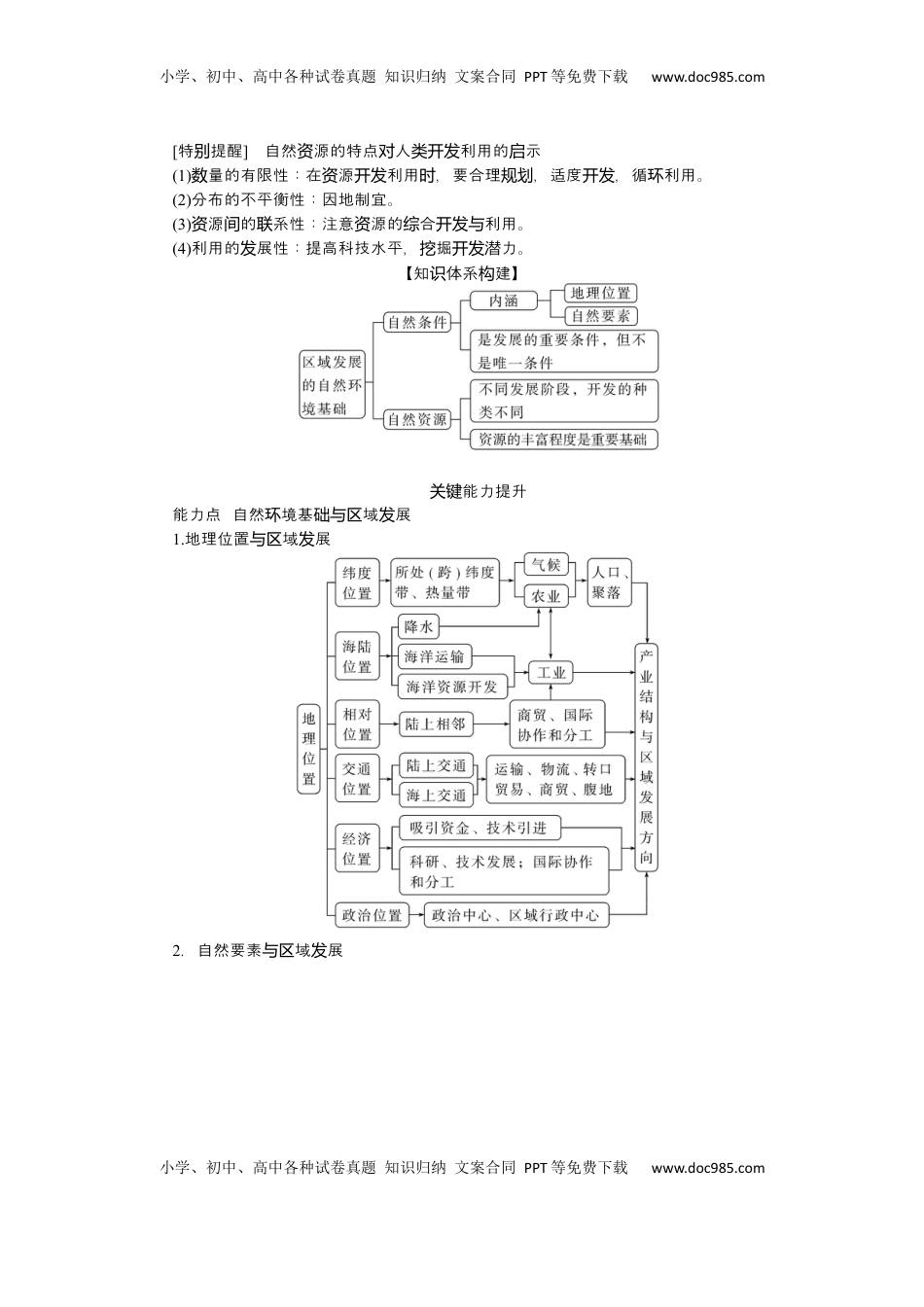 高考地理复习  2025届高中地理人教版一轮复习第62课时导学案：区域发展的自然环境基础.docx