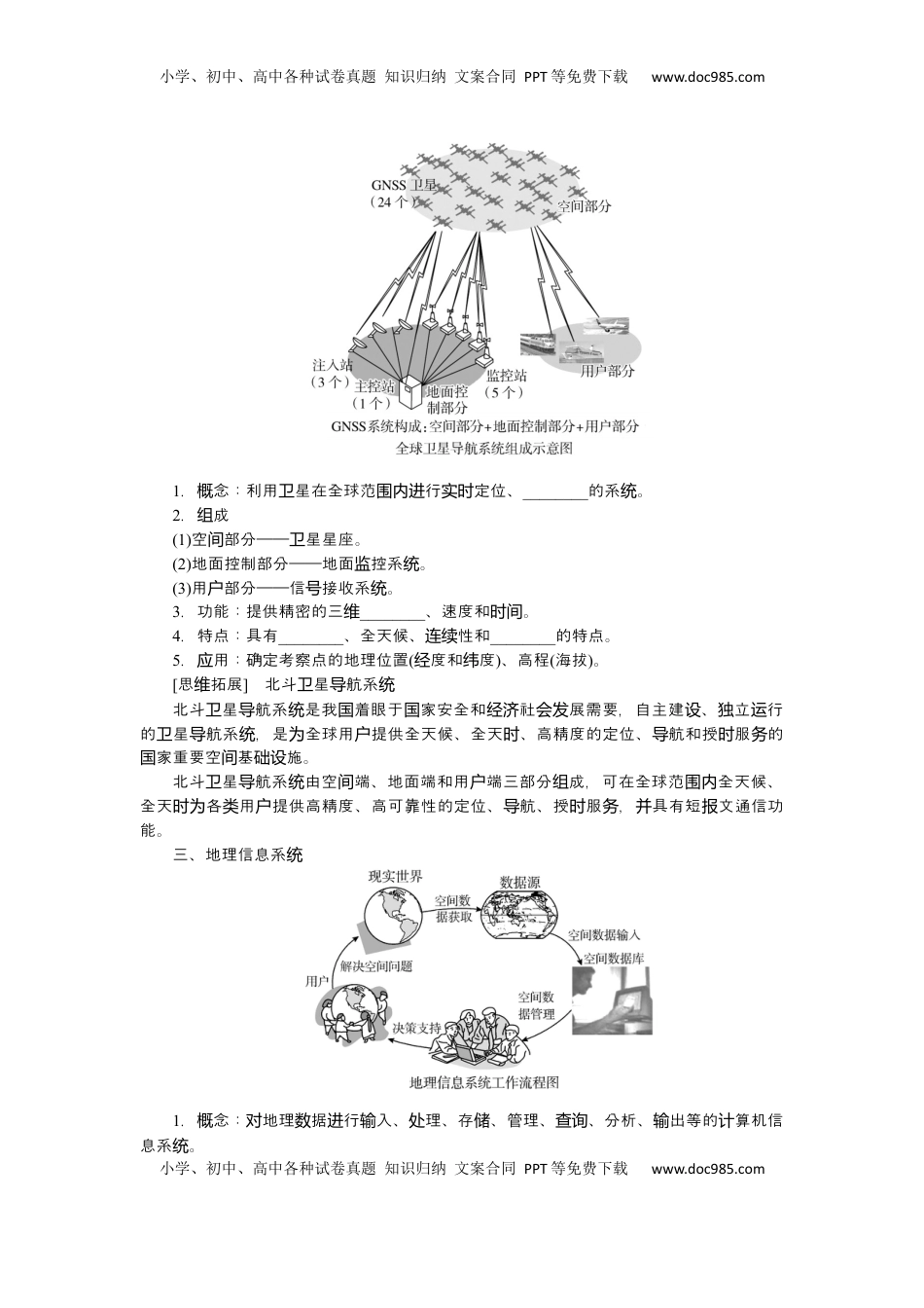高考地理复习  2025届高中地理人教版一轮复习第44课时导学案：地理信息技术.docx