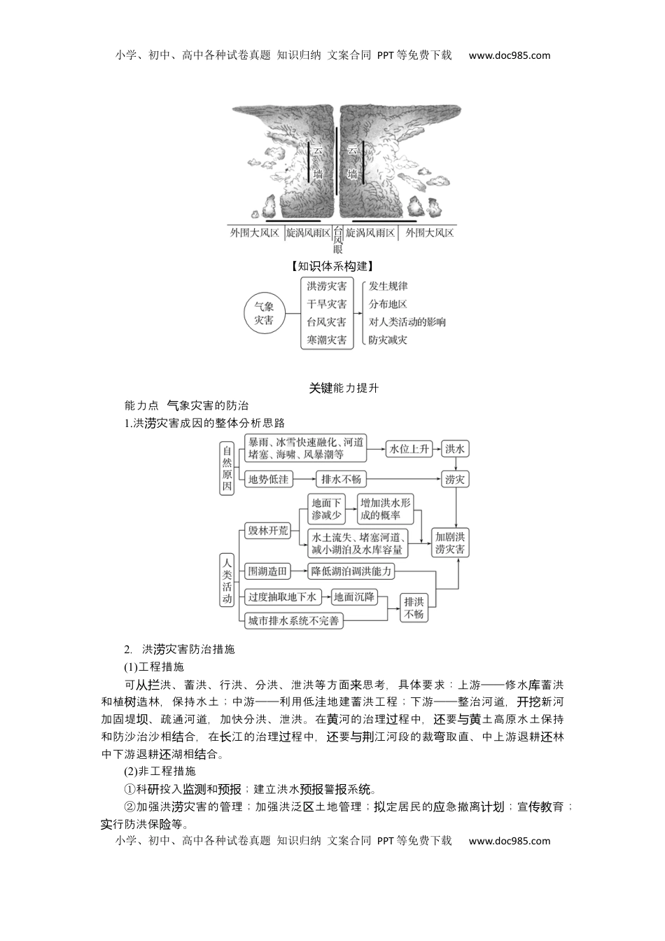 高考地理复习  2025届高中地理人教版一轮复习第42课时导学案：气象灾害.docx