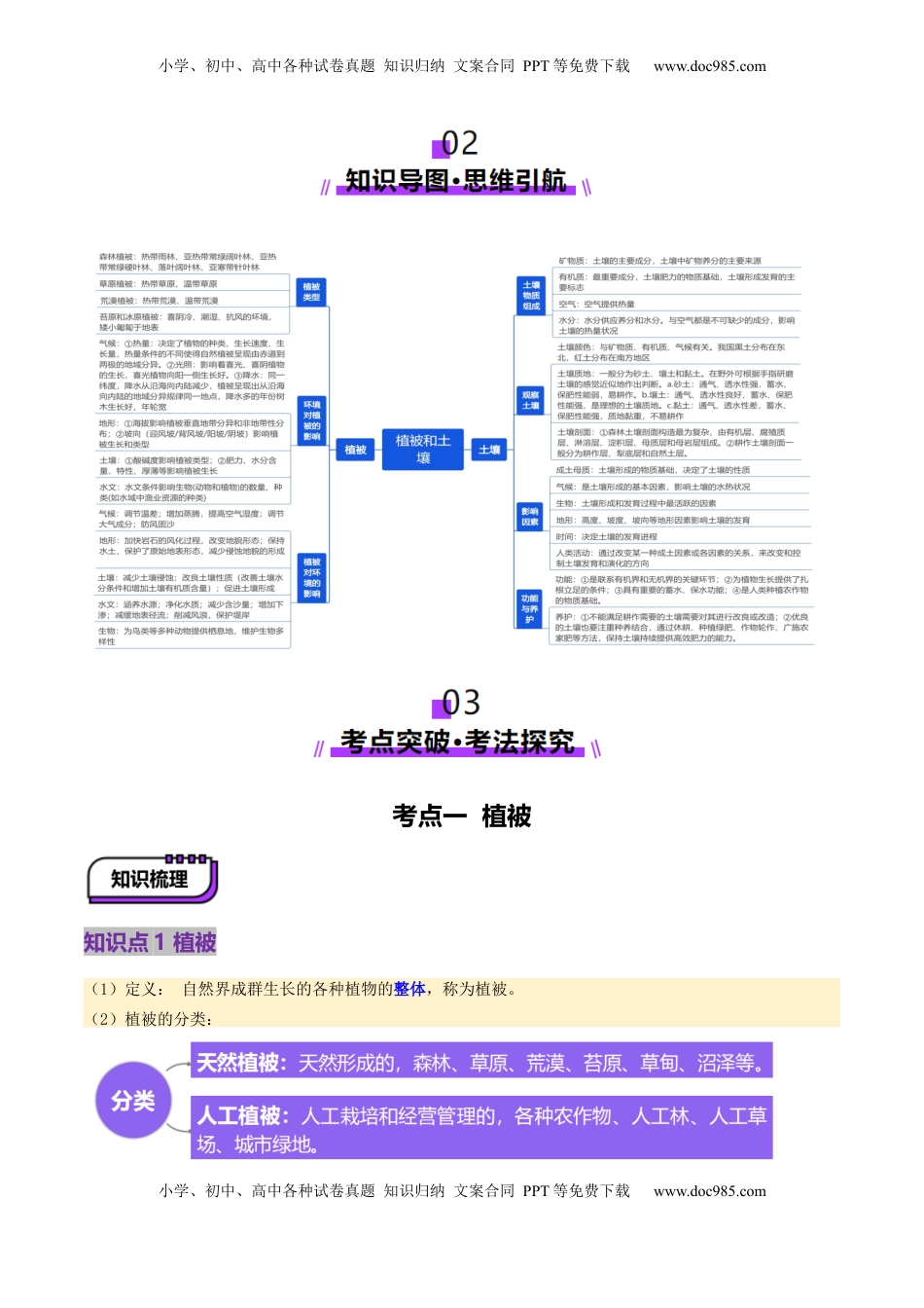 高考地理复习  第16讲 植被和土壤（讲义）（解析版）.docx