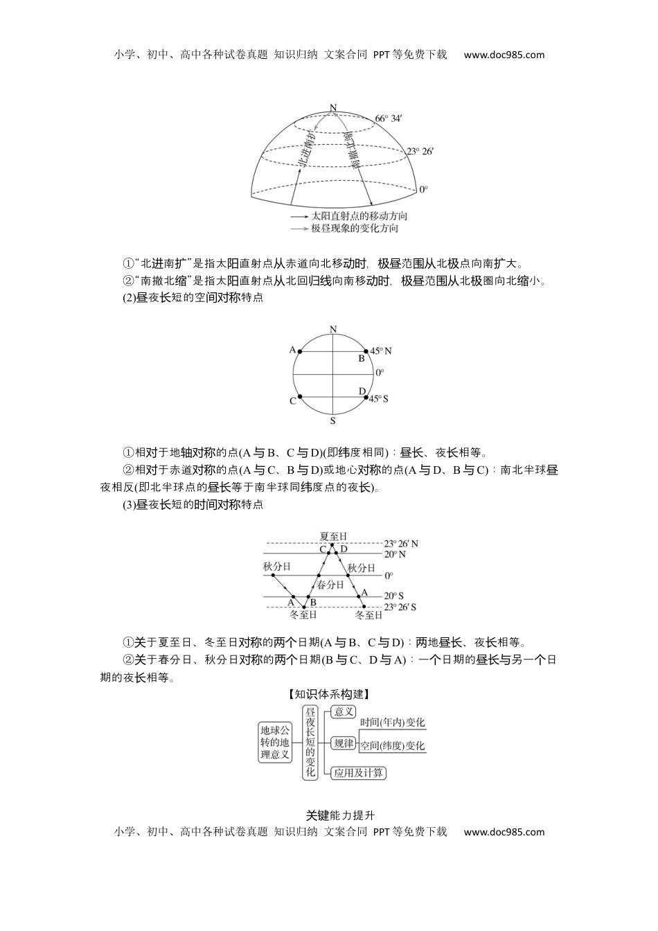 高考地理复习  2025届高中地理人教版一轮复习第10课时导学案：昼夜长短的变化.docx