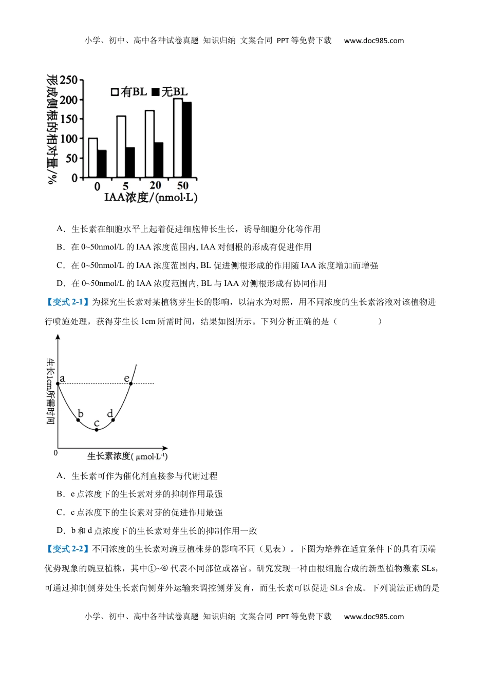 高考生物复习  专题15 植物生长调节（6大题型）（原卷版）.docx