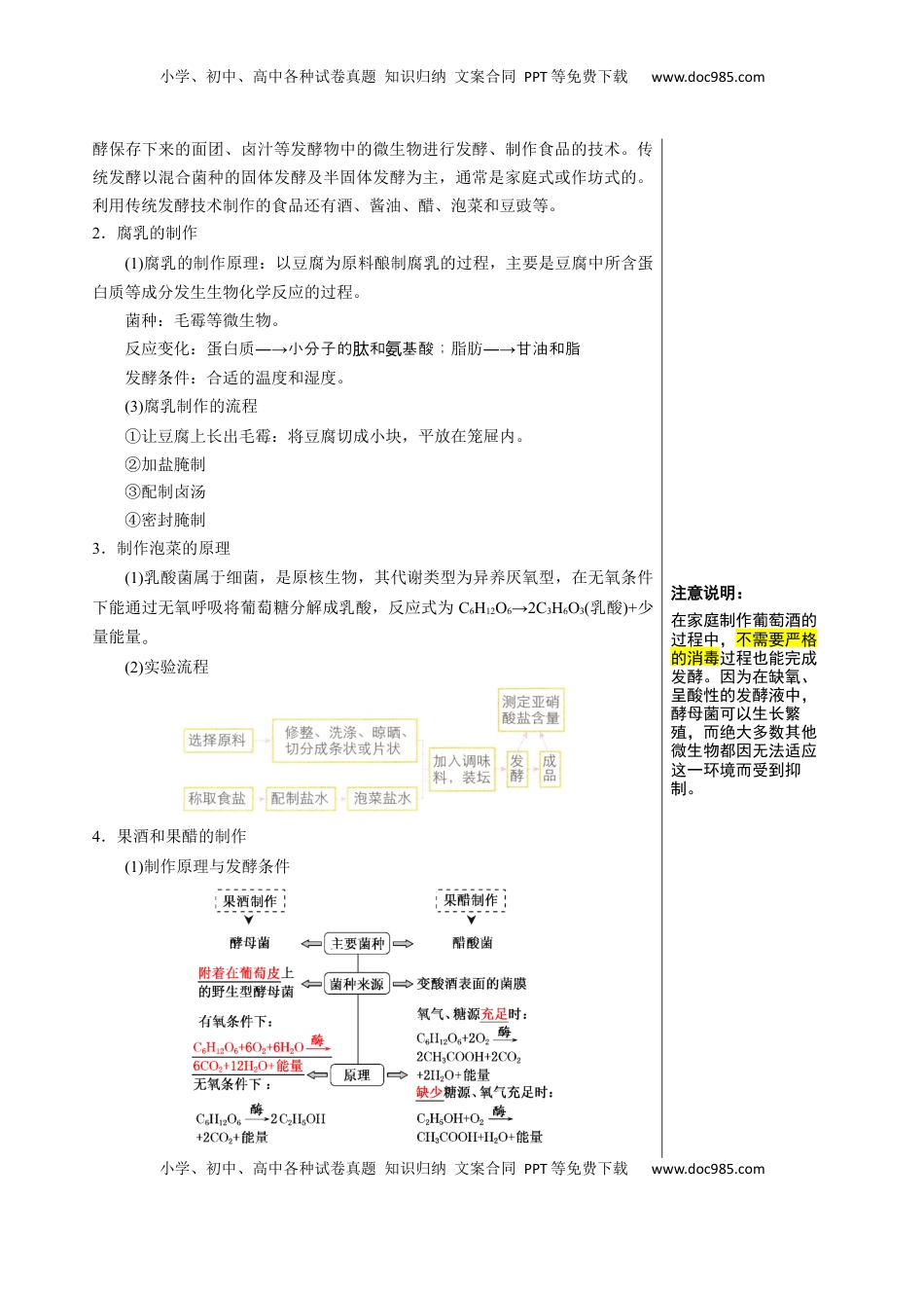 高考生物复习  知识清单32 传统发酵技术和发酵工程应用（2大考点+6个易错点）-【上好课】2025年高考生物一轮复习知识清单.docx
