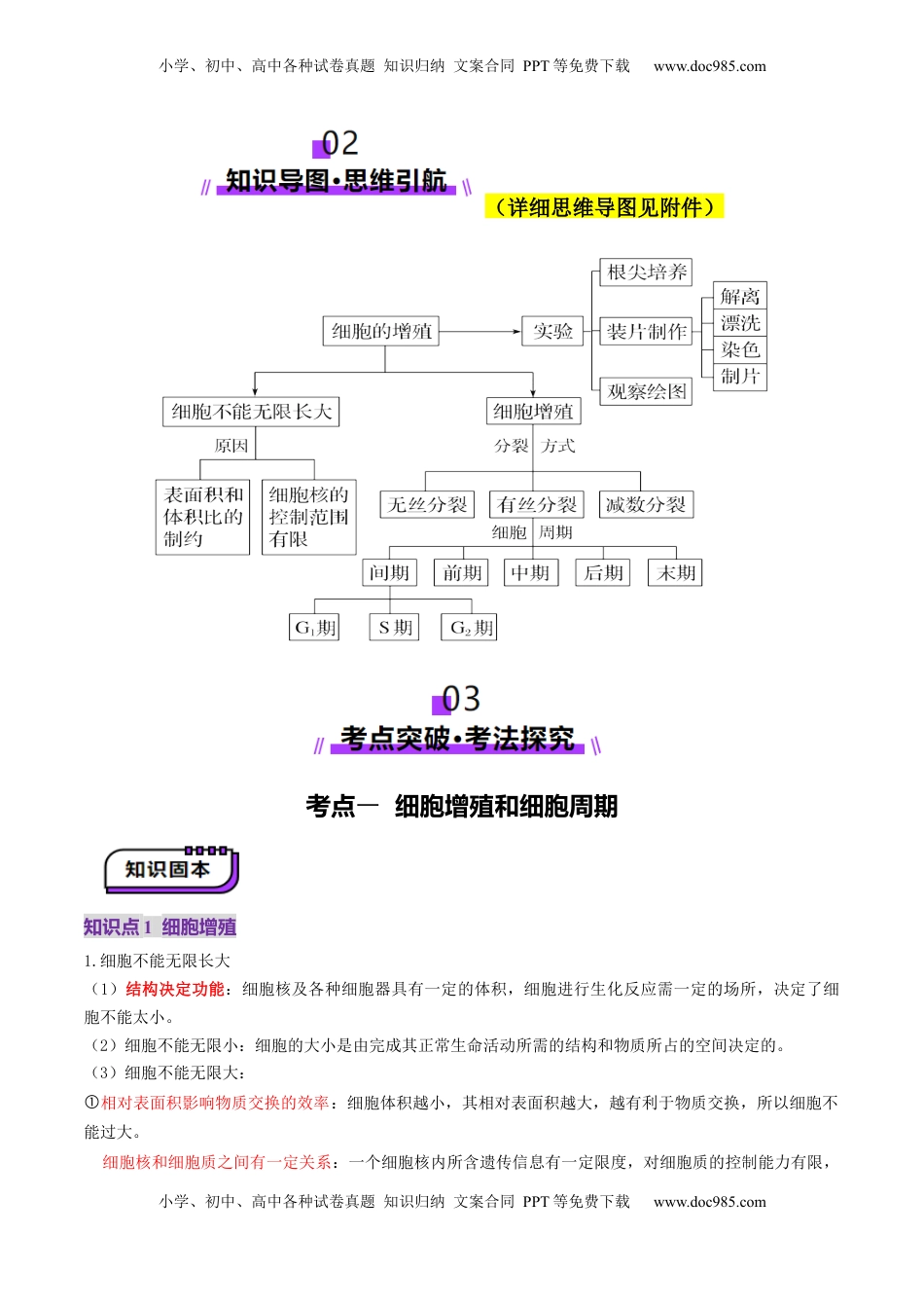 高考生物复习  第12讲 细胞增殖（讲义）（解析版）.docx