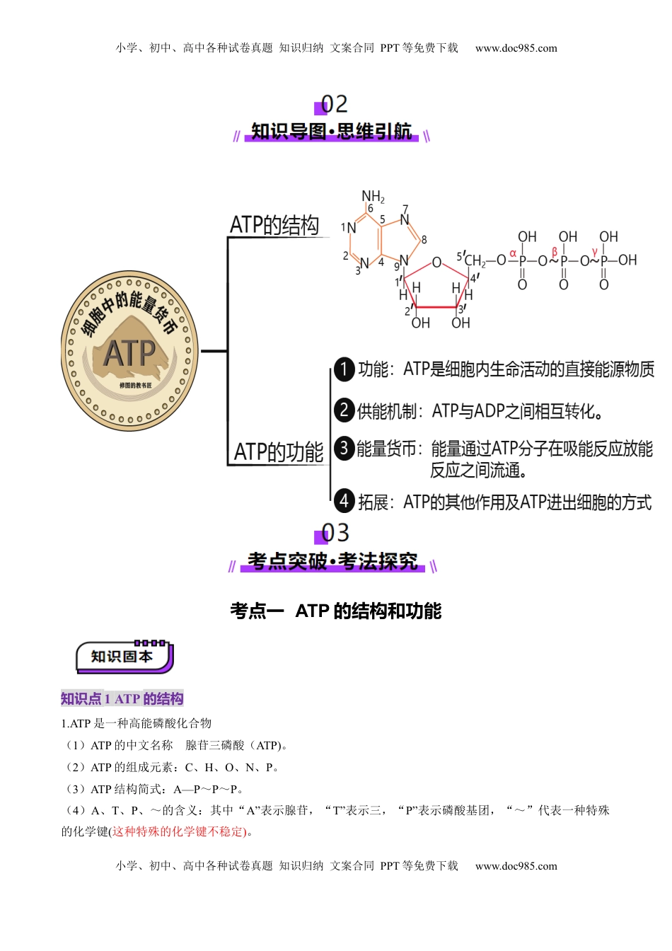 高考生物复习  第08讲 酶和ATP（第二课时）（讲义）（原卷版）.docx