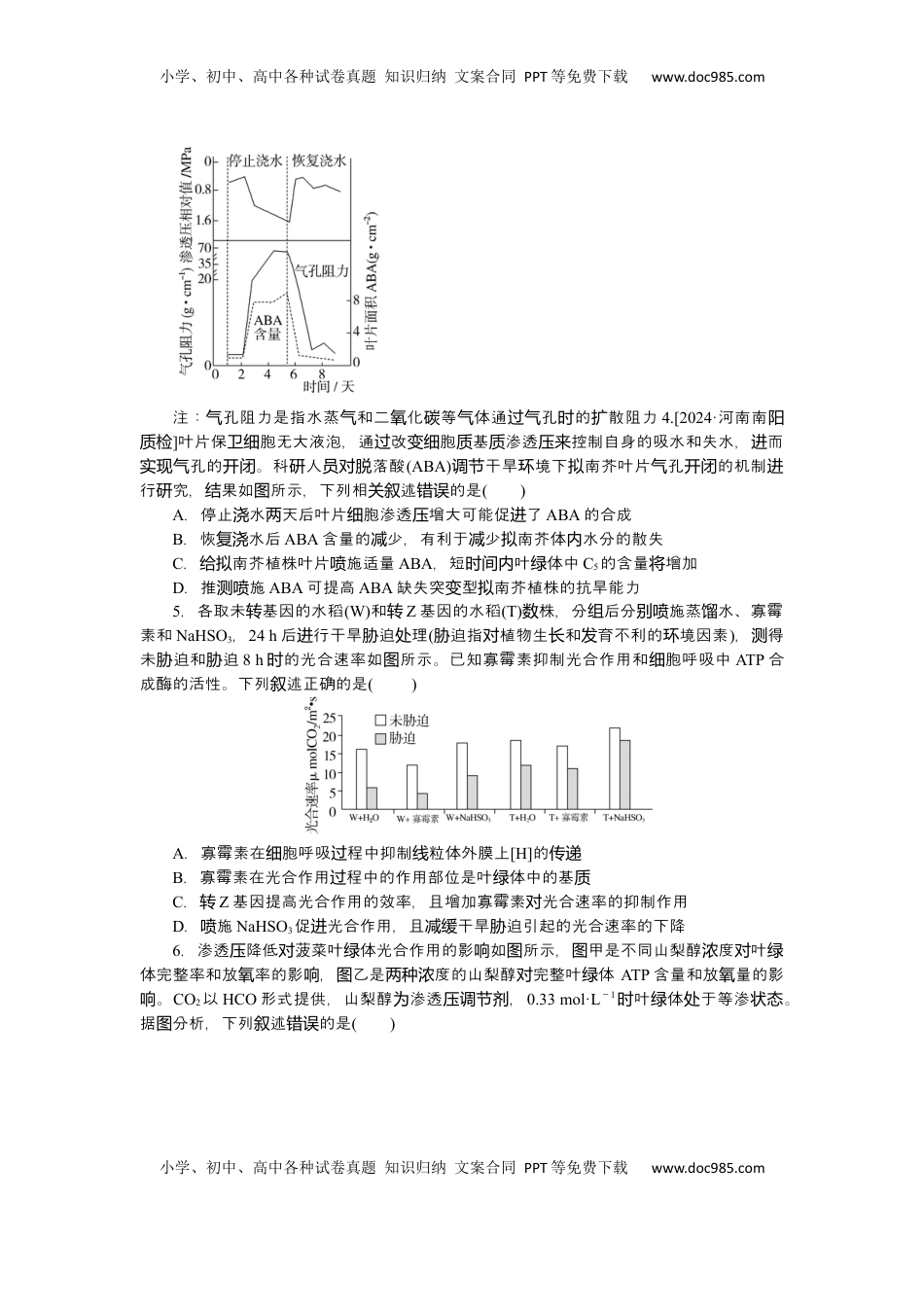高考生物复习  2025届高中生物学一轮复习检测案11　光合作用(二)（含解析）.docx