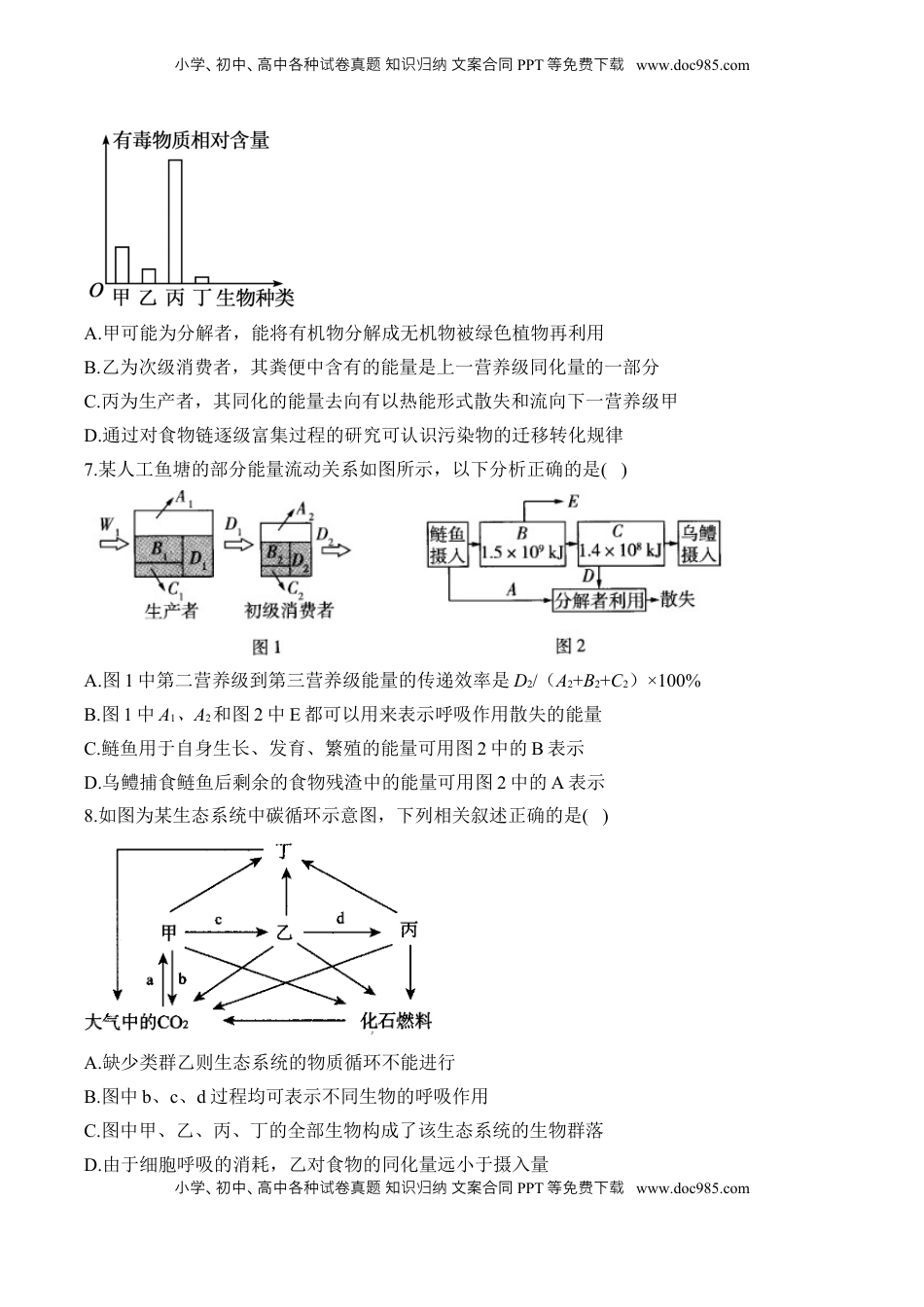 高考生物复习  专题十五 生态系统及生态环境的保护—2025届高考生物考点剖析 专题卷（含解析）.docx