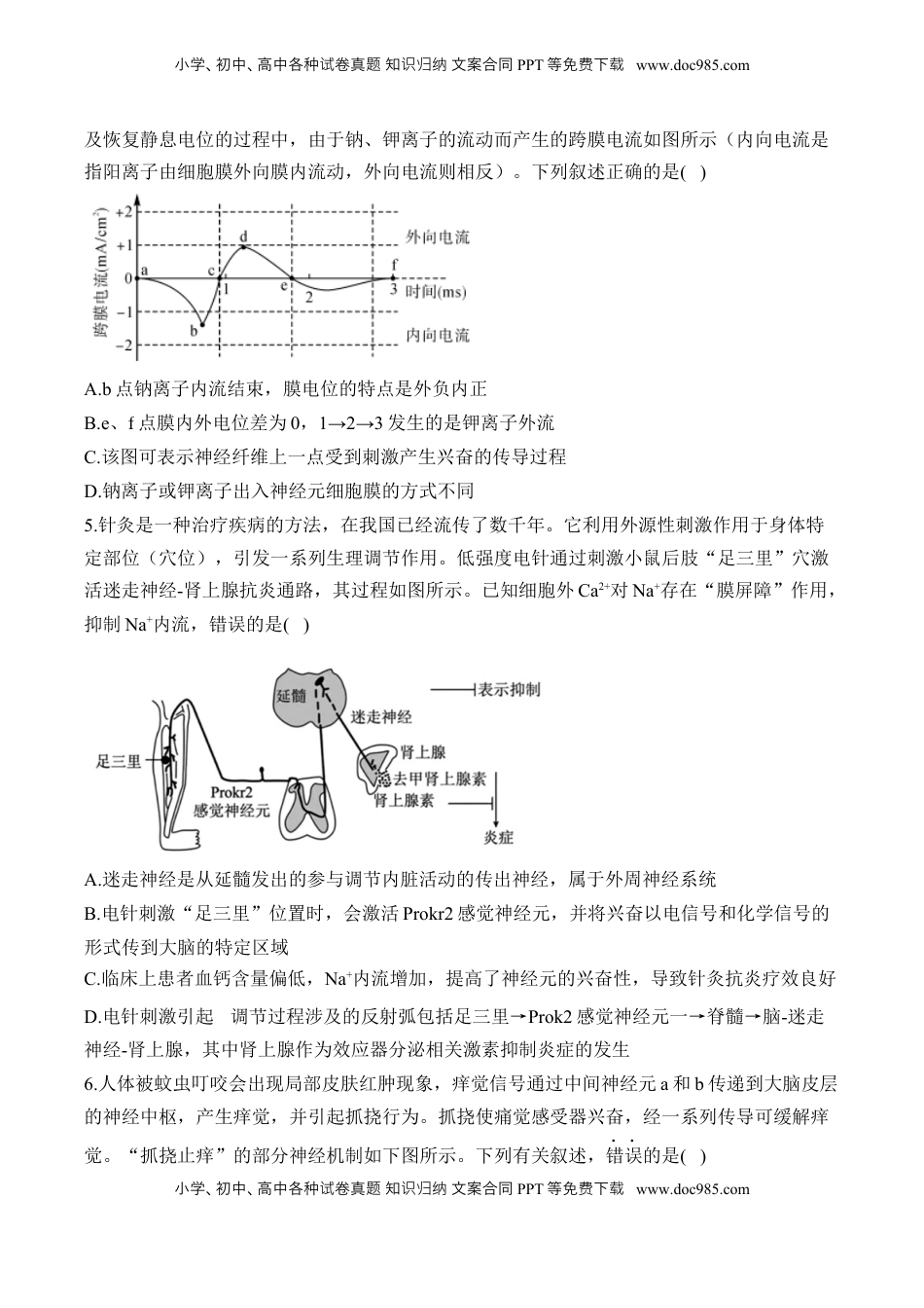 高考生物复习  专题十二 人类高等动物的神经调节、体液调节和免疫调节——高考生物学考点剖析精创专题卷（含解析）.docx