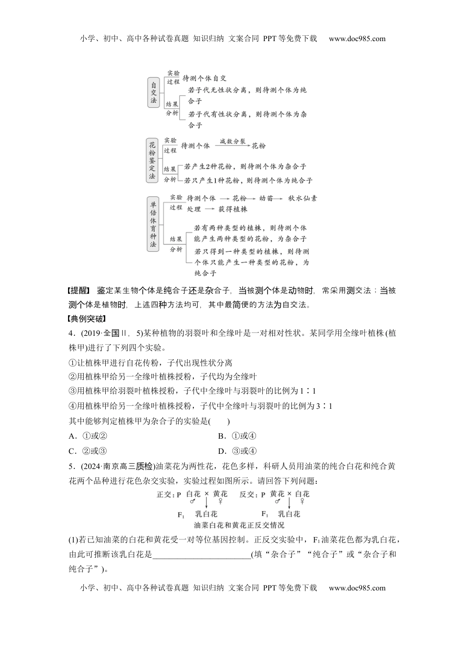 高考生物复习  第五单元　第25课时　分离定律的概率计算和常规应用.docx