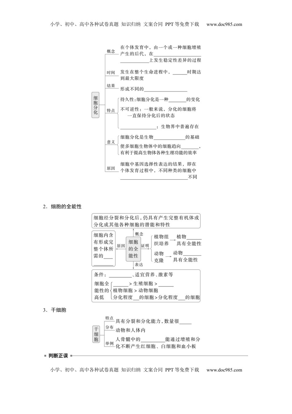 高考生物复习  第四单元　第23课时　细胞的分化、衰老和死亡.docx