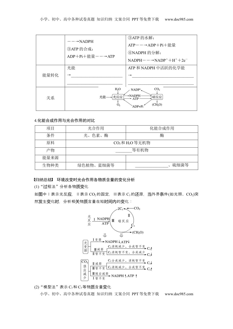 高考生物复习  第三单元　第16课时　光合作用的原理.docx