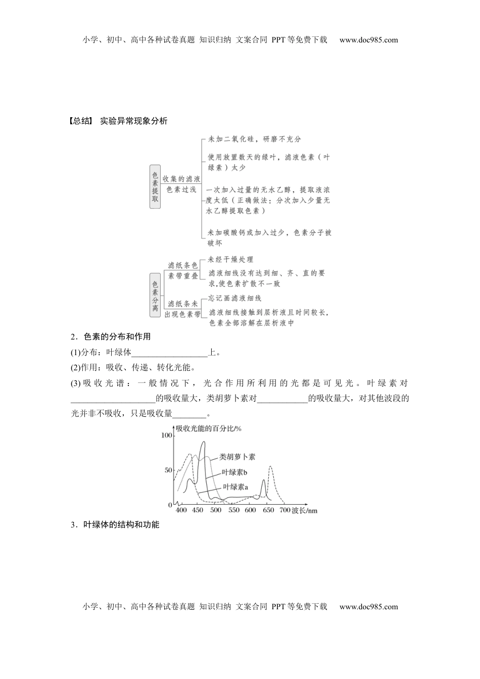 高考生物复习  第三单元　第15课时　捕获光能的色素和结构及光合作用原理的探索.docx