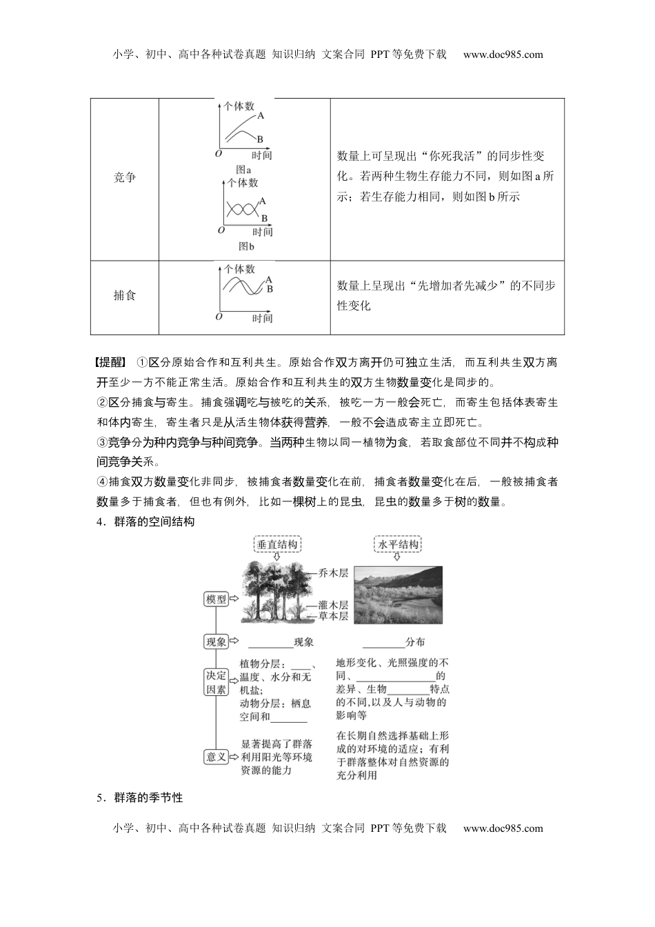 高考生物复习  第九单元　第49课时　群落的结构.docx