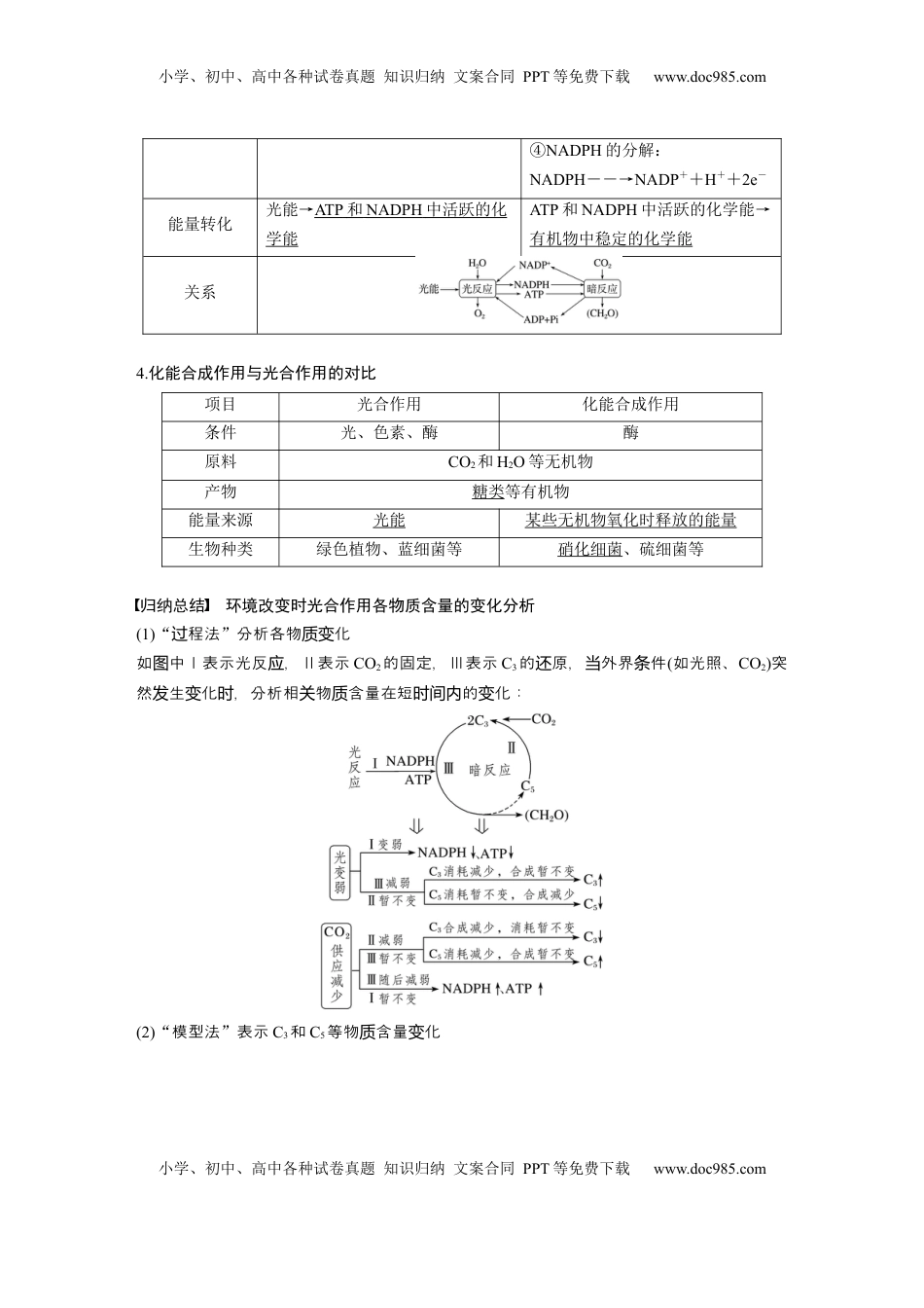 高考生物复习  第三单元　第16课时　光合作用的原理 (1).docx