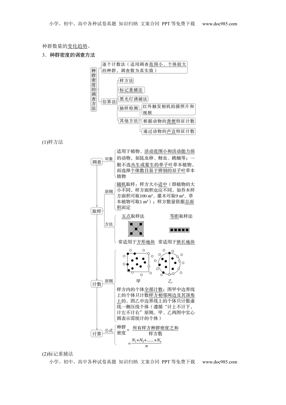 高考生物复习  第九单元　第47课时　种群的数量特征 (1).docx