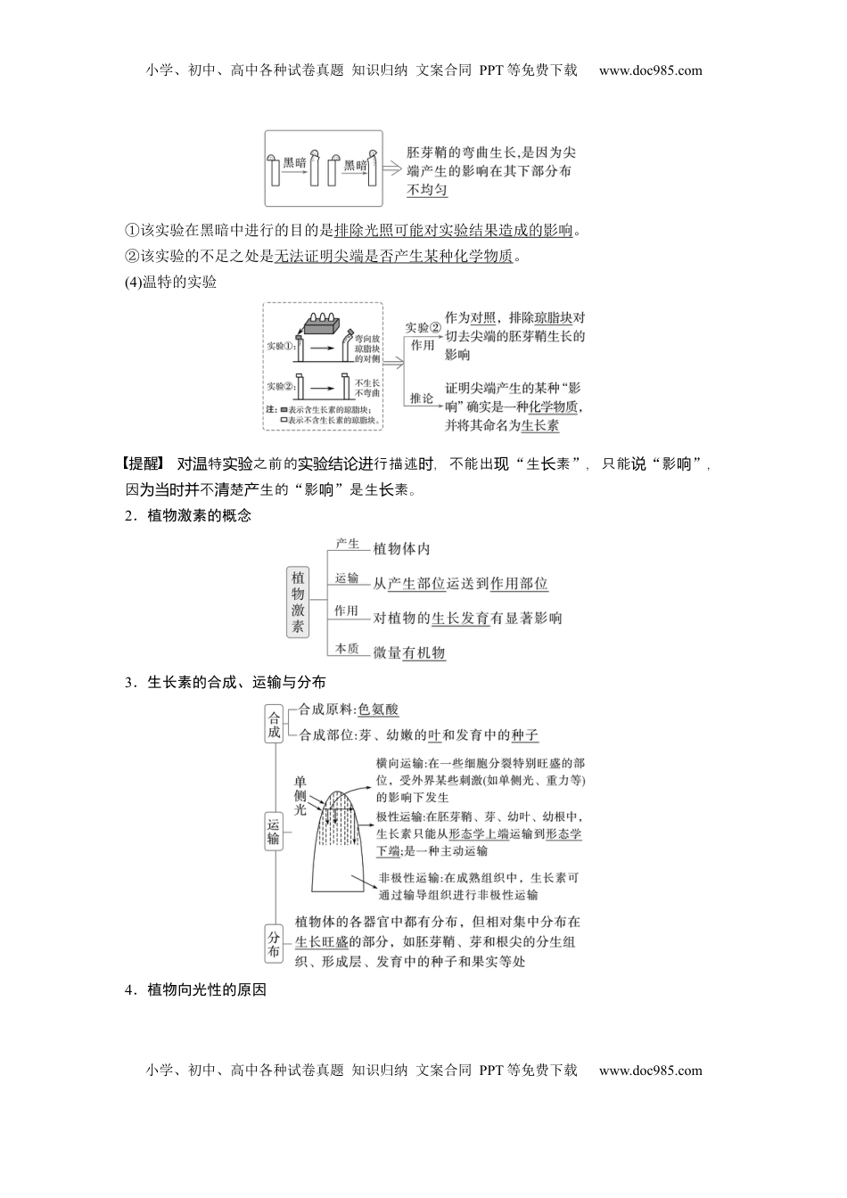 高考生物复习  第八单元　第44课时　植物生长素 (1).docx