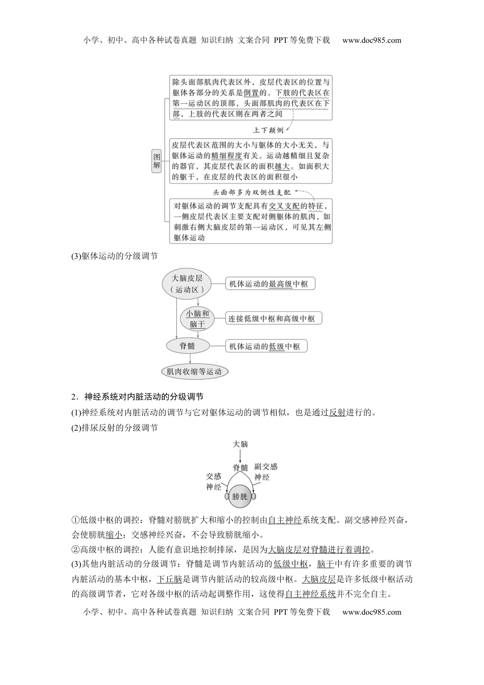 高考生物复习  第八单元　第39课时　神经系统的分级调节及人脑的高级功能 (1).docx