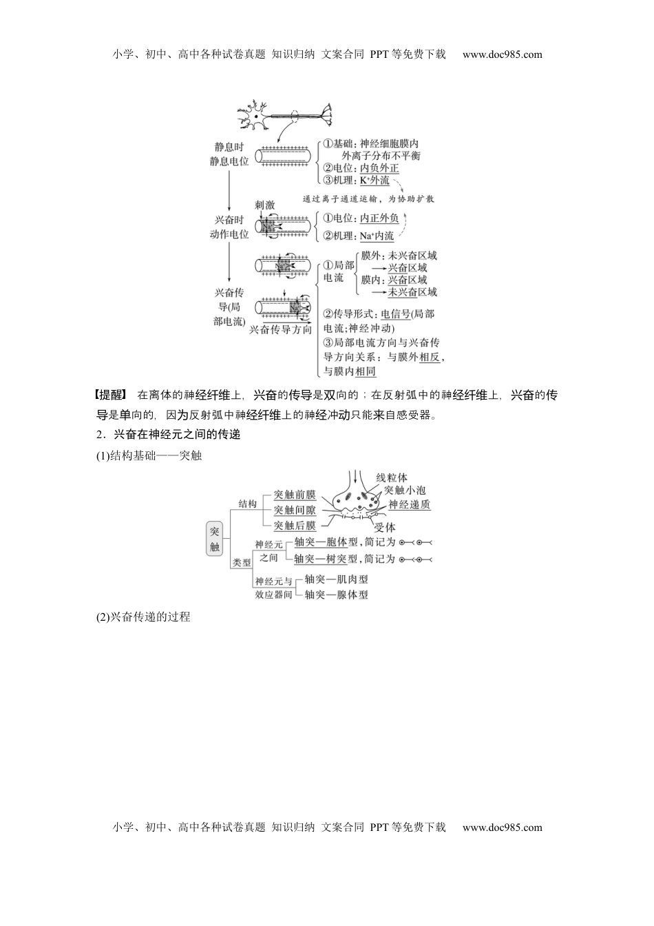 高考生物复习  第八单元　第38课时　神经冲动的产生和传导 (1).docx