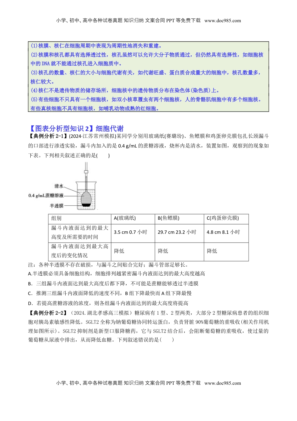 高考生物复习  专题03  图表分析型选择题（原卷版）.docx