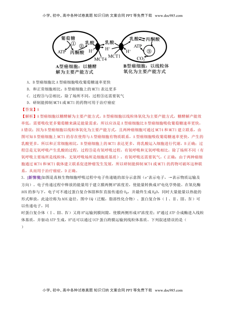 高考生物复习  第04讲 细胞呼吸和光合作用（专项训练）（解析版）.docx