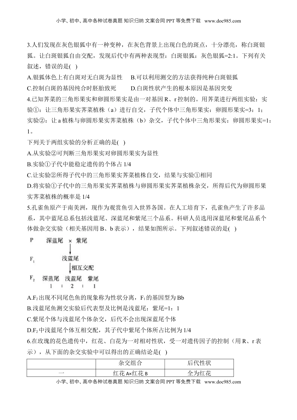 高考生物复习  （10）基因的分离定律——2025届高考生物二轮复习易错重难提升（含解析）.docx
