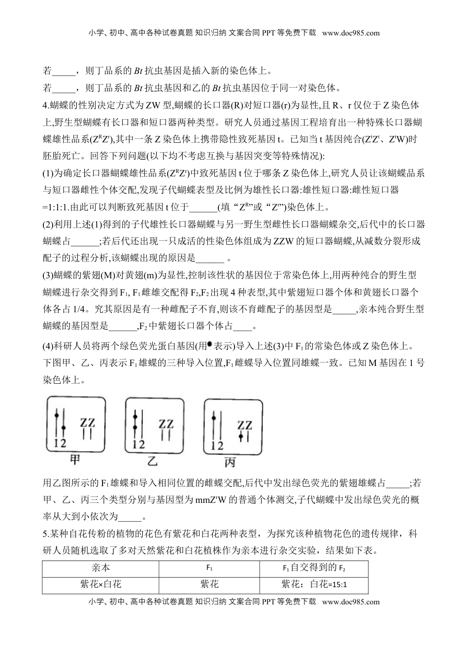 高考生物复习  专题6 遗传的基本规律（非选择题）——2025届高考生物学模块分练【新高考版】（含解析）.docx