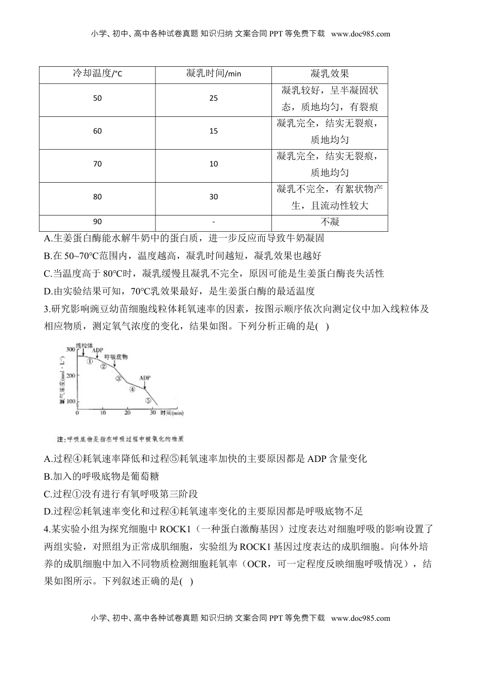 高考生物复习  专题3 细胞代谢（选择题）——2025届高考生物学模块分练【新高考版】（含解析）.docx