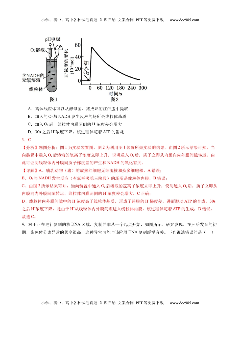 高考生物复习  信息必刷卷01（安徽专用）解析版.docx