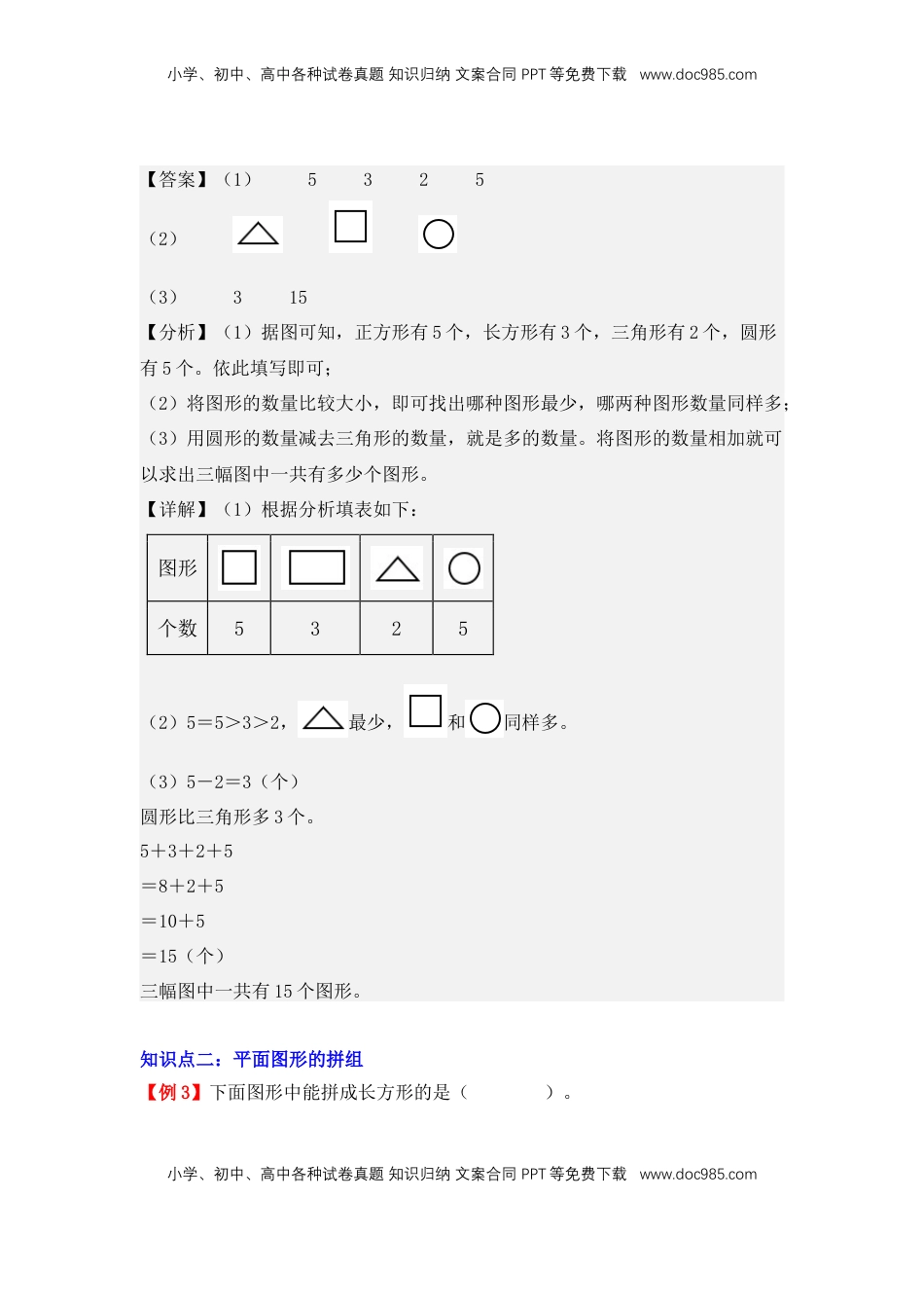 2026  1年级-数学寒假衔接（人教版）第2部分-预习-第1讲、认识平面图形（教师版）（人教版）.docx
