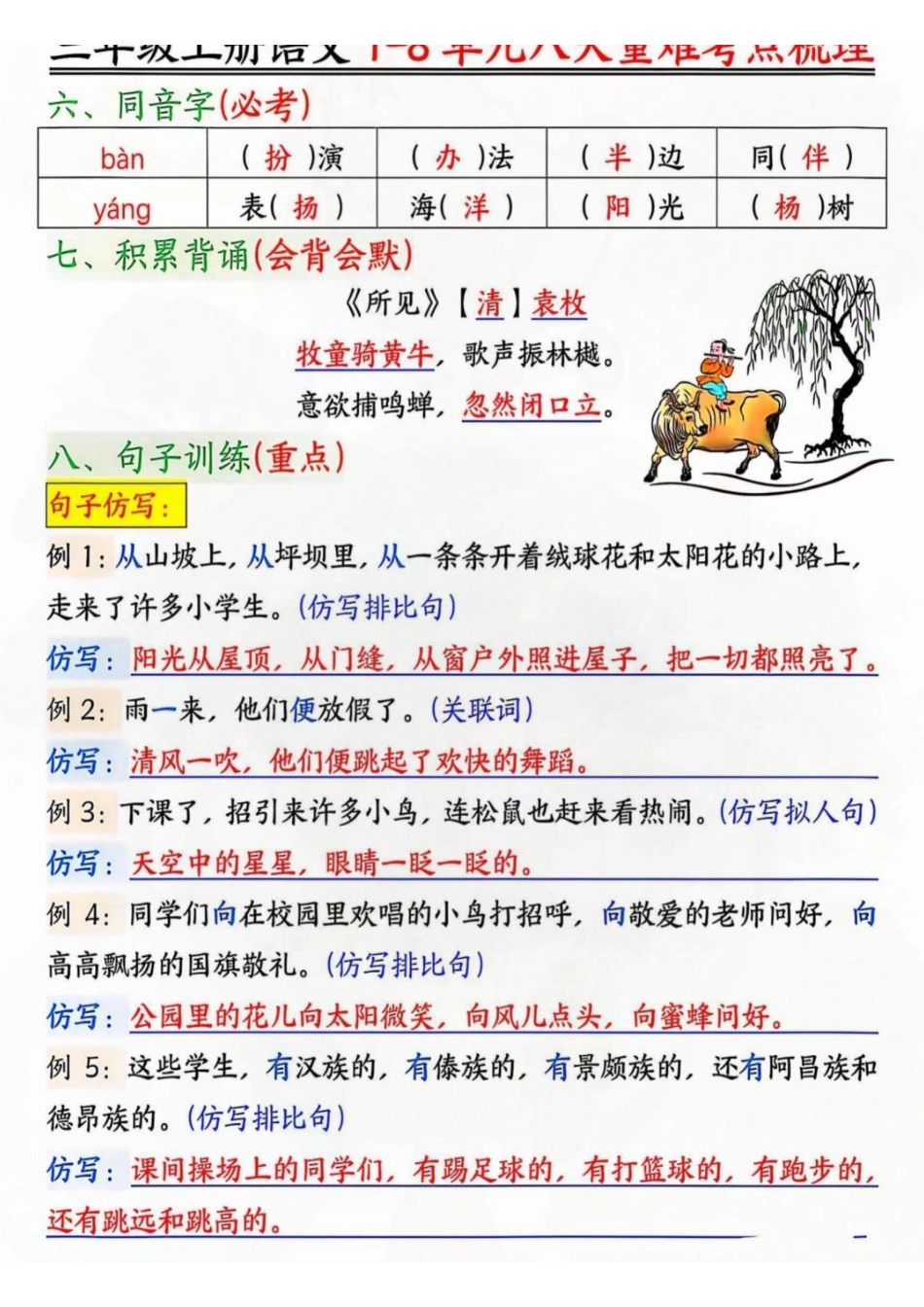 三年级上册语文八大重难考点梳理.pdf