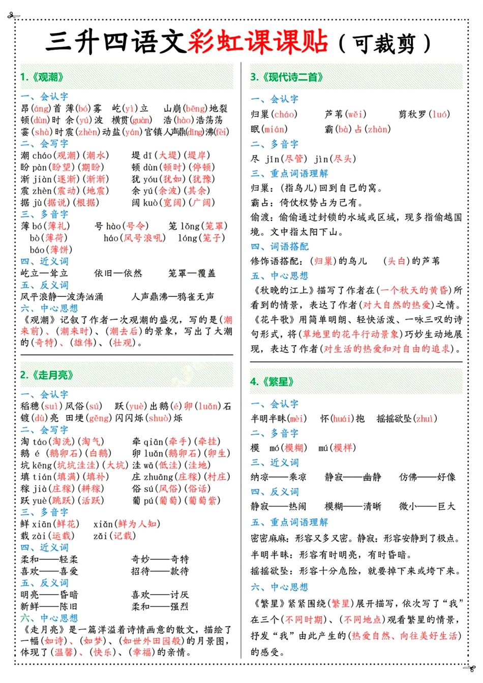 四年级上册语文课课贴（彩色）(1).pdf