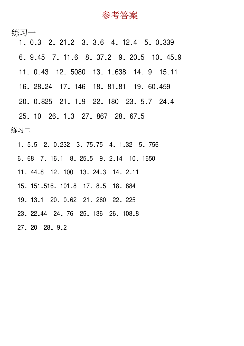 五年级（上）数学递等式计算题复习.pdf.pdf