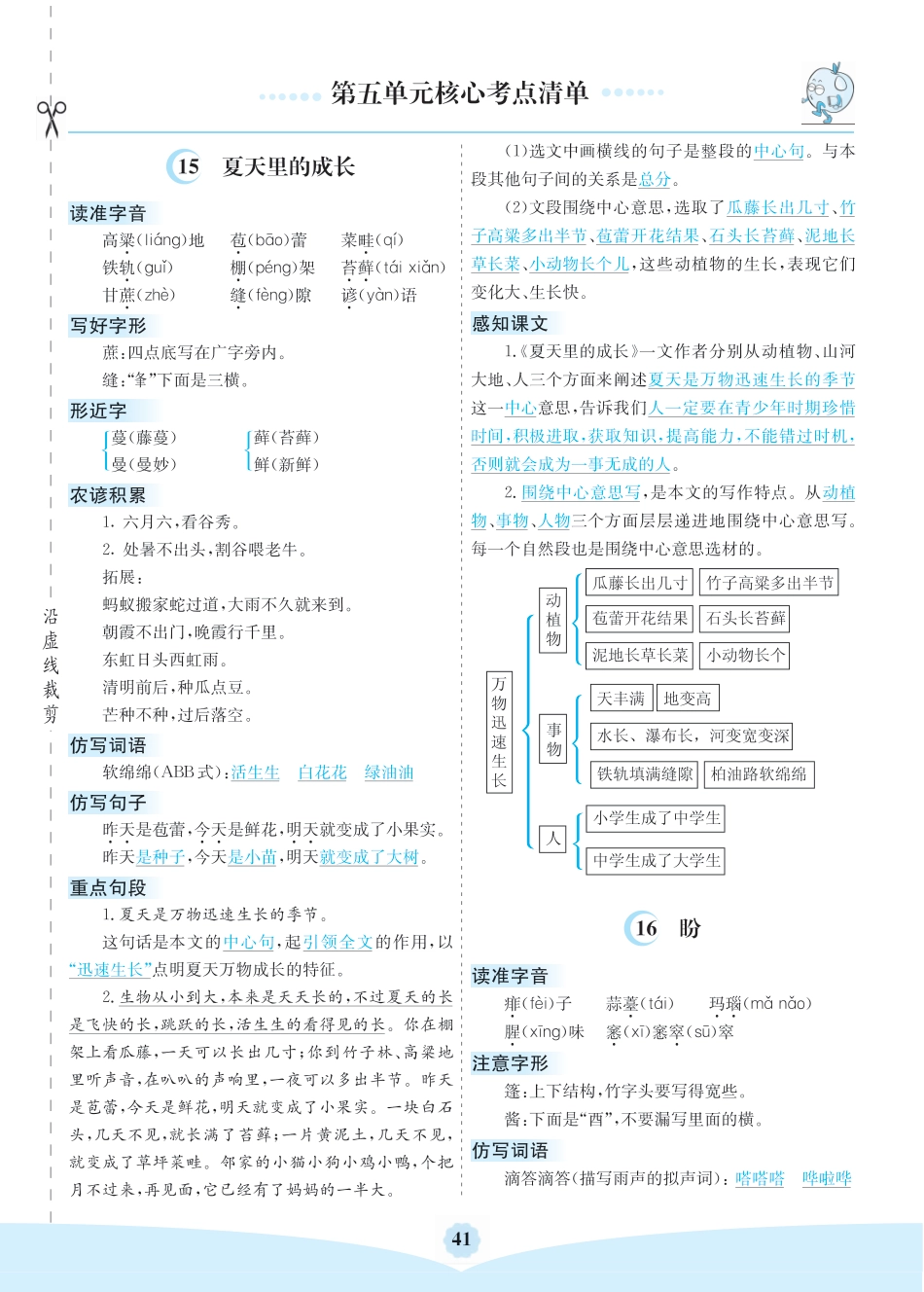 【第五单元核心考点清单】六上语文.pdf