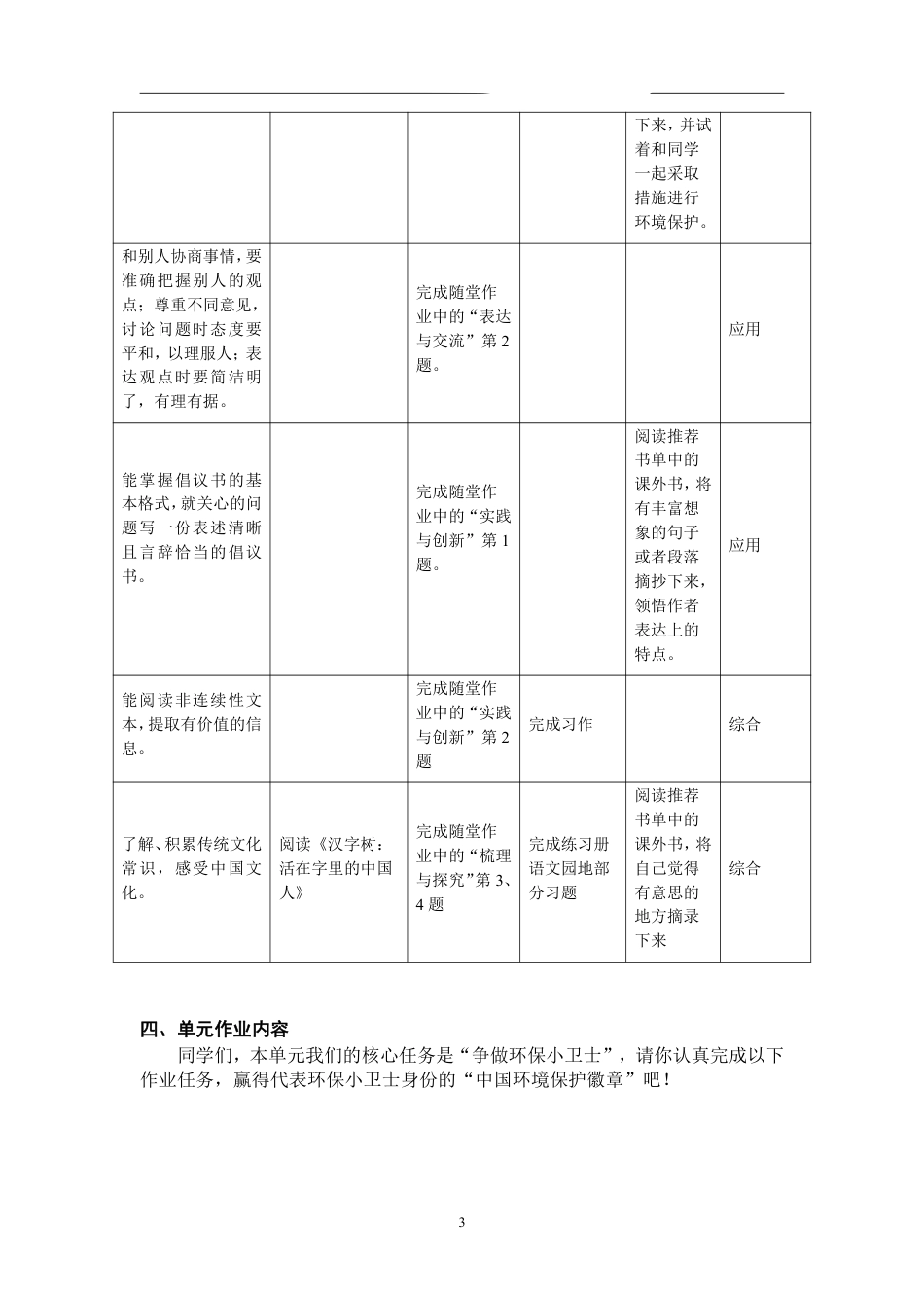部编版小学语文同步辅导：六年级上册第6单元作业设计.pdf