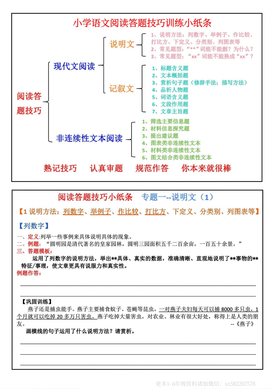 【阅读答题技巧训练小纸条】小学语文 (3).pdf
