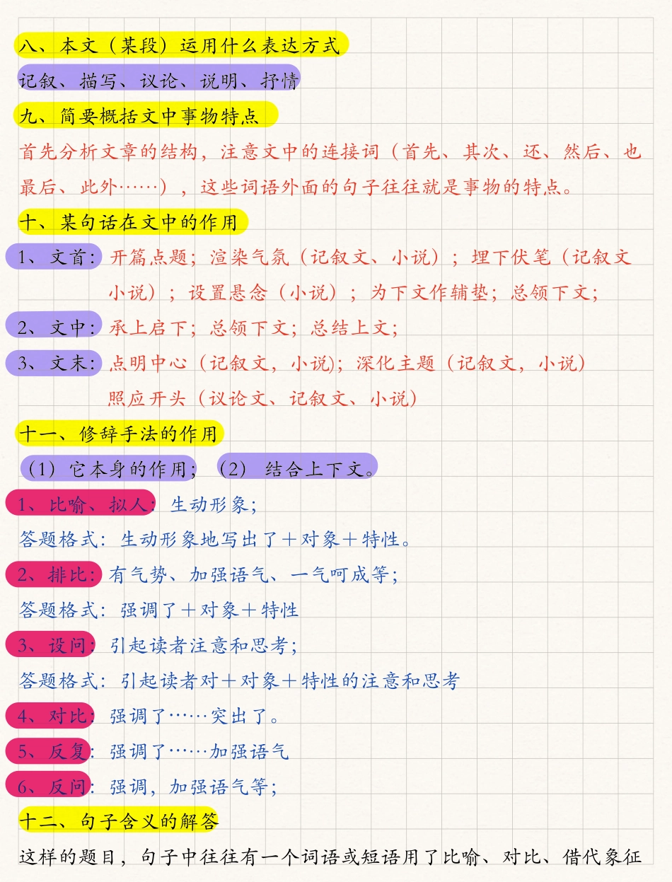 【35个阅读理解万能公式】3-6年级语文.pdf