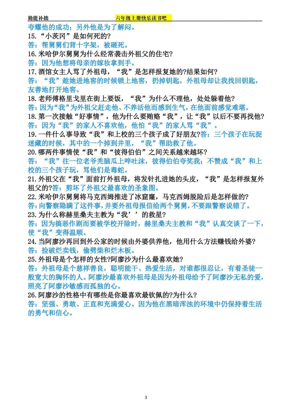 【快乐读书吧知识点】六上语文.pdf